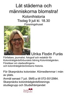 Föredrag 9 juli, Ulrika Flodin Furås